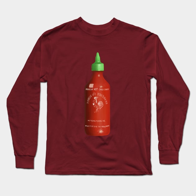 Sriracha Hot Chili Sauce Long Sleeve T-Shirt by edrictran